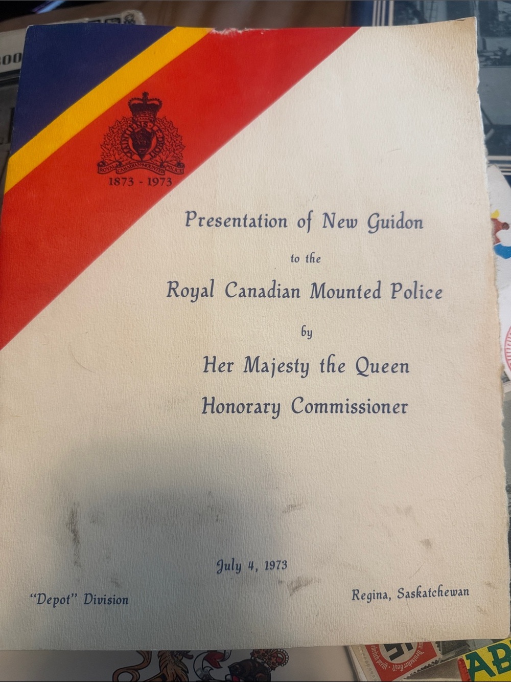 presentation of new Gideon to the Royal Canadian mounted police 1973